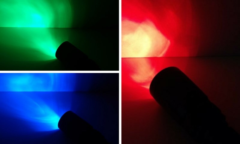 NiteCore SRT7 mit roter, grüner und blauer LED